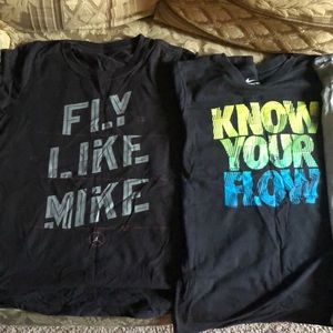 4 Boys Nike and Jordan T-shirts Sz L